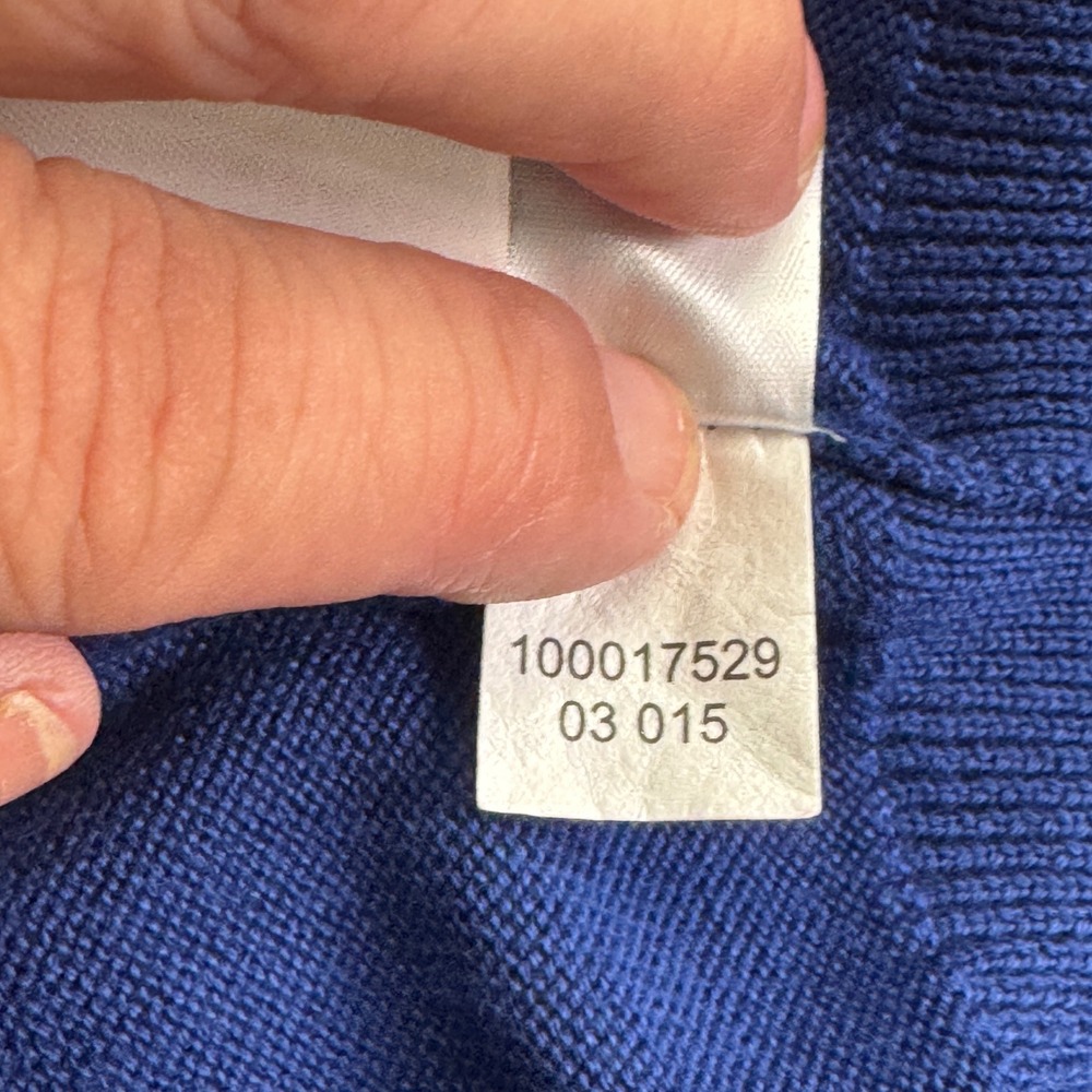 Brooks Brothers 346 Mens Blue Supima Cotton V-Neck Sweater Vest Medium NWT - Picture 6 of 16